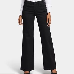 NYDJ Teresa Black Wide Leg Jean Size 8